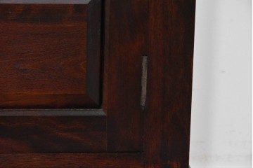 中古　美品　松本民芸家具　格子戸の意匠が上品なA型食器棚　定価約66万円　(R-085808)