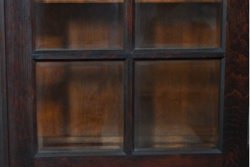 中古　美品　松本民芸家具　格子戸の意匠が上品なA型食器棚　定価約66万円　(R-085808)