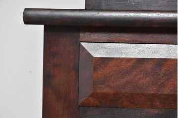 中古　美品　松本民芸家具　格子戸の意匠が上品なA型食器棚　定価約66万円　(R-085808)