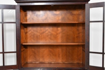 中古　美品　松本民芸家具　格子戸の意匠が上品なA型食器棚　定価約66万円　(R-085808)