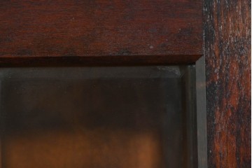 中古　美品　松本民芸家具　格子戸の意匠が上品なA型食器棚　定価約66万円　(R-085808)