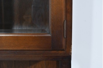 中古　美品　飛騨産業　キツツキ　挽物柱がアクセントの縦型キャビネット　(R-085809)