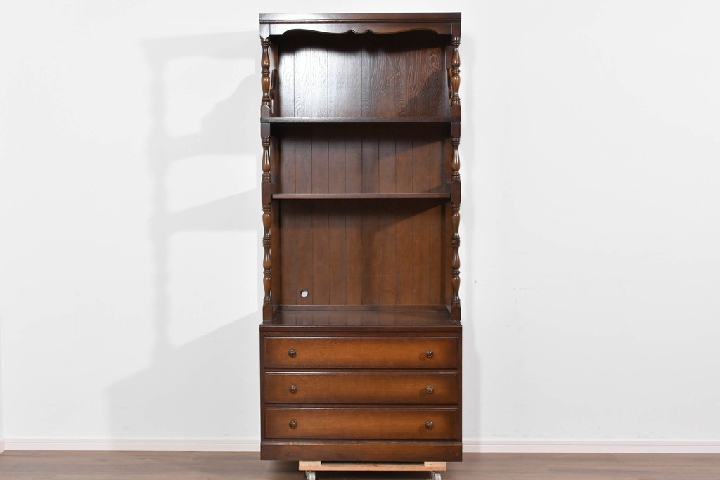 中古　美品　飛騨産業　キツツキ　ディスプレイと収納を両立するシェルフ　(R-085810)