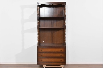 中古　美品　飛騨産業　キツツキ　ディスプレイと収納を両立するシェルフ　(R-085810)