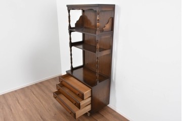 中古　美品　飛騨産業　キツツキ　ディスプレイと収納を両立するシェルフ　(R-085810)