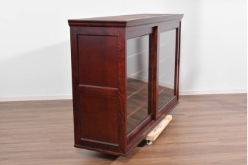 中古　美品　国産民芸家具　カバ材の木味を楽しめる水屋箪笥キャビネット　(R-085812)