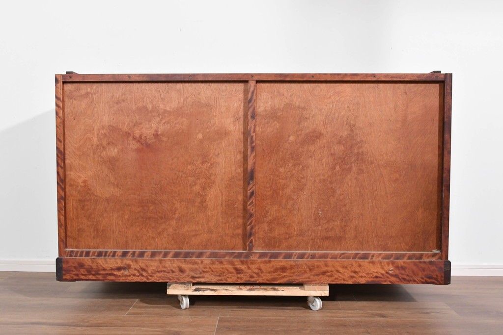 《天板取り付け加工費込み》　中古　美品　国産民芸家具　カバ材の木味を楽しめる水屋箪笥サイドボード　(R-085813)