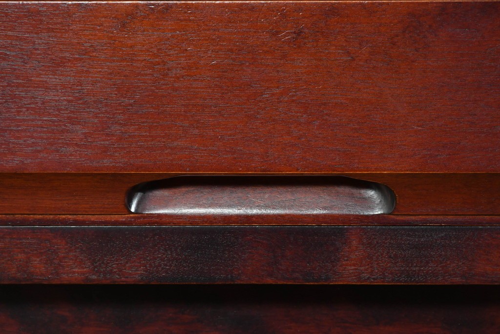 《天板取り付け加工費込み》　中古　美品　国産民芸家具　カバ材の木味を楽しめる水屋箪笥サイドボード　(R-085813)