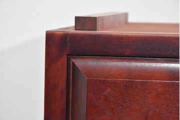 《天板取り付け加工費込み》　中古　美品　国産民芸家具　カバ材の木味を楽しめる水屋箪笥サイドボード　(R-085813)