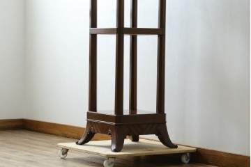 イギリスヴィンテージ　上手物!!　マホガニー材　石天板が特徴的な作りの良い花台　(R-085814)