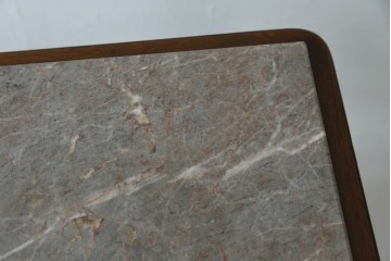 イギリスヴィンテージ　上手物!!　マホガニー材　石天板が特徴的な作りの良い花台　(R-085814)