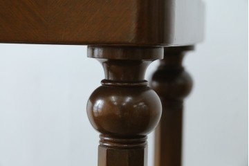 イギリスヴィンテージ　上手物!!　マホガニー材　石天板が特徴的な作りの良い花台　(R-085814)