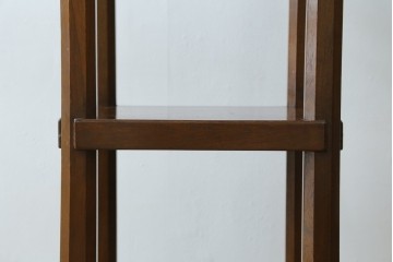 イギリスヴィンテージ　上手物!!　マホガニー材　石天板が特徴的な作りの良い花台　(R-085814)