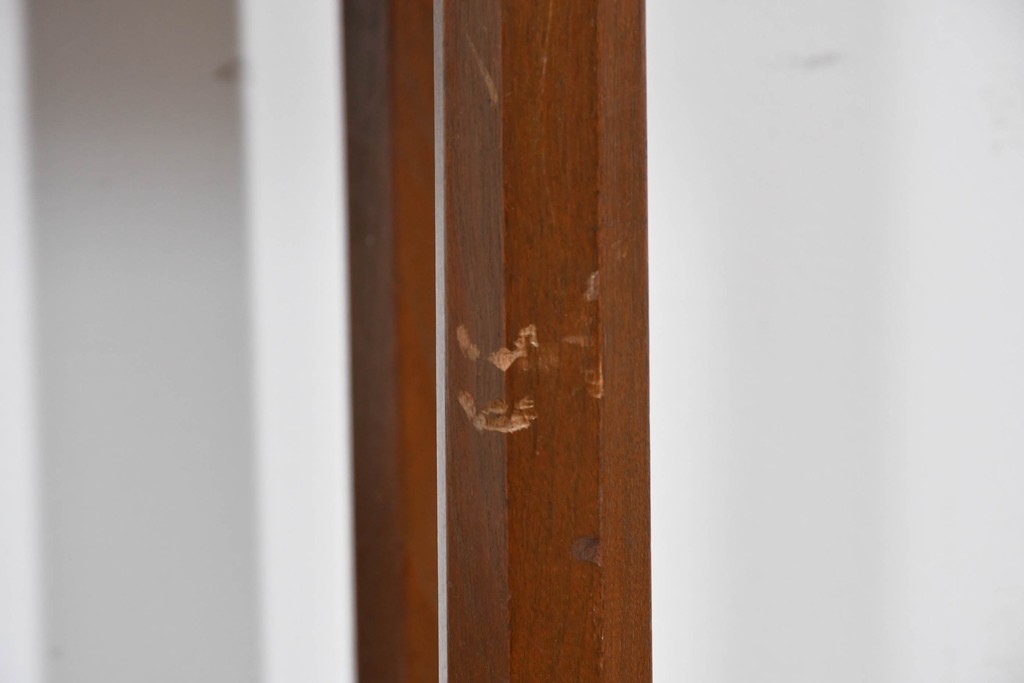 イギリスヴィンテージ　上手物!!　マホガニー材　石天板が特徴的な作りの良い花台　(R-085814)