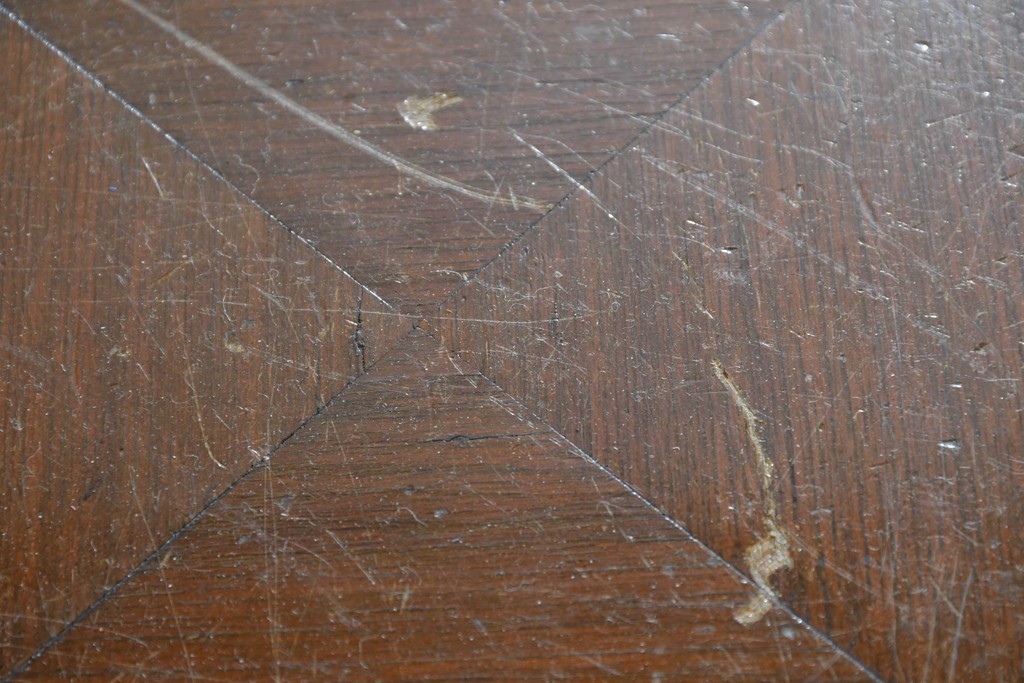 イギリスヴィンテージ　上手物!!　マホガニー材　石天板が特徴的な作りの良い花台　(R-085814)