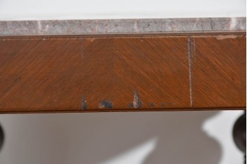 イギリスヴィンテージ　上手物!!　マホガニー材　石天板が特徴的な作りの良い花台　(R-085814)