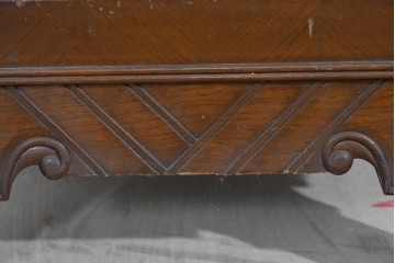 イギリスヴィンテージ　上手物!!　マホガニー材　石天板が特徴的な作りの良い花台　(R-085814)