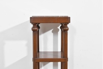 イギリスヴィンテージ　上手物!!　マホガニー材　石天板が特徴的な作りの良い花台　(R-085814)