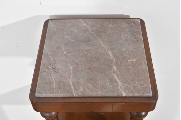 イギリスヴィンテージ　上手物!!　マホガニー材　石天板が特徴的な作りの良い花台　(R-085814)