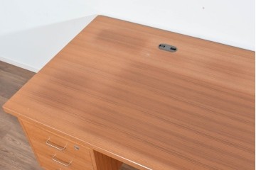 和製ヴィンテージ　天童木工　ナラ材　充実した収納で機能性バッチリのデスク　現行定価約52万円　(R-085816)