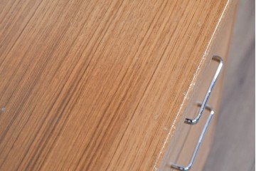 和製ヴィンテージ　天童木工　ナラ材　充実した収納で機能性バッチリのデスク　現行定価約52万円　(R-085816)