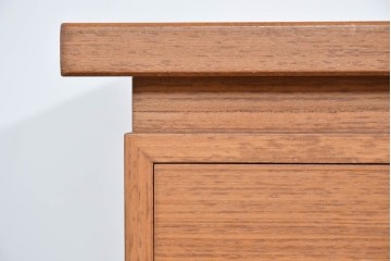 和製ヴィンテージ　天童木工　ナラ材　充実した収納で機能性バッチリのデスク　現行定価約52万円　(R-085816)