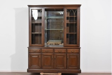 中古　美品　希少な廃番品　カリモク家具(karimoku)　domani(ドマーニ)　QUEENS LIFE(クイーンズライフ)　ミラーバックのキャビネット　現行推定定価約110万円　(R-085819)