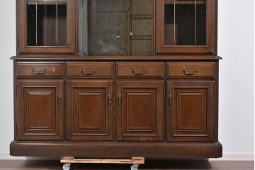 中古　美品　希少な廃番品　カリモク家具(karimoku)　domani(ドマーニ)　QUEENS LIFE(クイーンズライフ)　ミラーバックのキャビネット　現行推定定価約110万円　(R-085819)