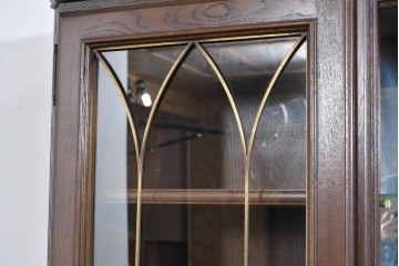 中古　美品　希少な廃番品　カリモク家具(karimoku)　domani(ドマーニ)　QUEENS LIFE(クイーンズライフ)　ミラーバックのキャビネット　現行推定定価約110万円　(R-085819)