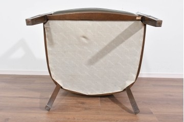 中古　maruni(マルニ木工)　地中海ロイヤルシリーズ　本革(レザー)　気品ある佇まいのラウンジチェア　定価約48万円　(R-085821)