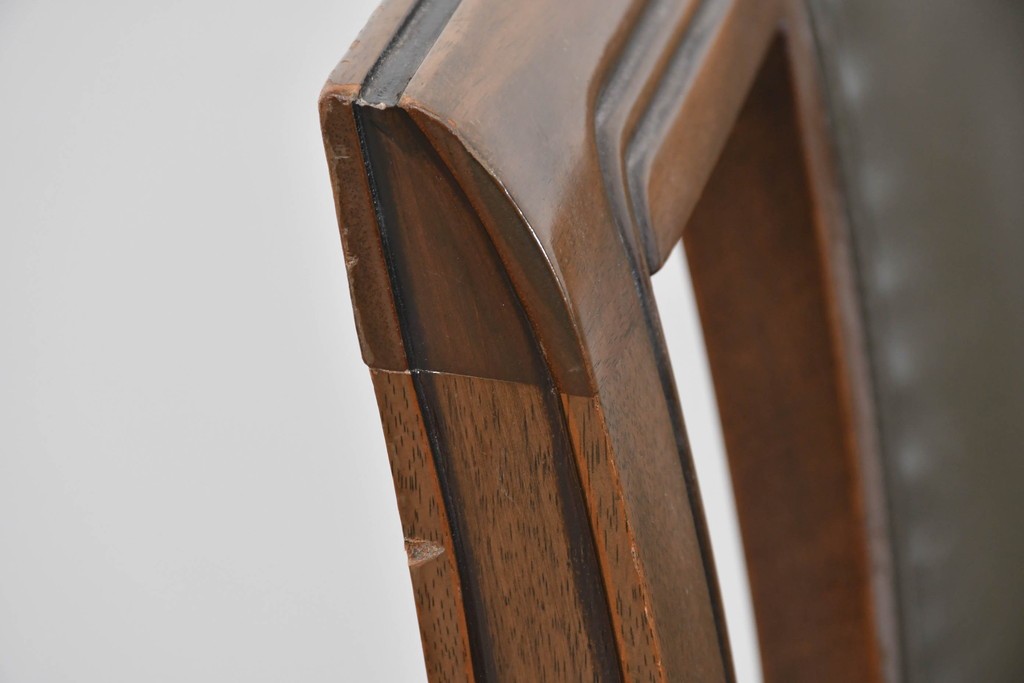 中古　maruni(マルニ木工)　地中海ロイヤルシリーズ　本革(レザー)　気品ある佇まいのラウンジチェア　定価約48万円　(R-085821)