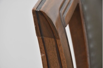 中古　maruni(マルニ木工)　地中海ロイヤルシリーズ　本革(レザー)　気品ある佇まいのラウンジチェア　定価約48万円　(R-085821)