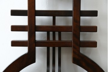 中古　美品　星野民芸(星野民藝)　独特の造形が目を引くアームレスチェア　(R-085822)