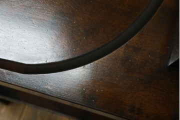 中古　美品　星野民芸(星野民藝)　独特の造形が目を引くアームレスチェア　(R-085822)