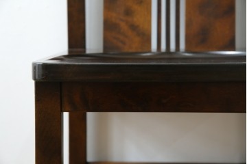 中古　美品　星野民芸(星野民藝)　独特の造形が目を引くアームレスチェア　(R-085822)