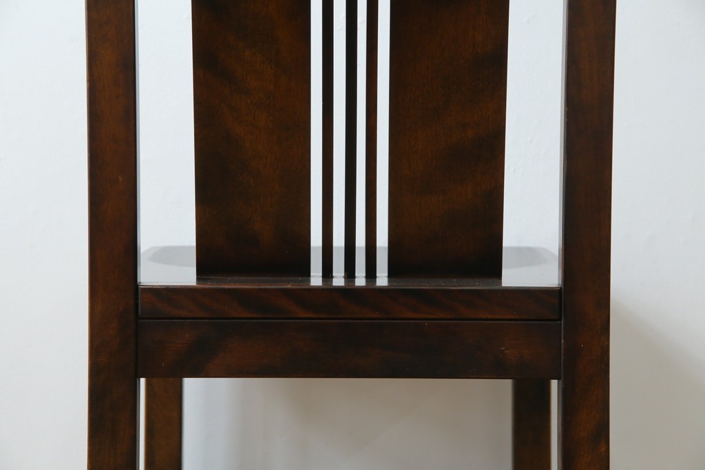 中古　美品　星野民芸(星野民藝)　独特の造形が目を引くアームレスチェア　(R-085822)