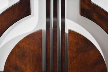 中古　美品　星野民芸(星野民藝)　独特の造形が目を引くアームレスチェア　(R-085822)