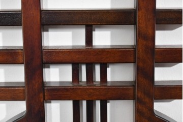 中古　美品　星野民芸(星野民藝)　独特の造形が目を引くアームレスチェア　(R-085822)