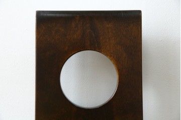 中古　美品　星野民芸(星野民藝)　丸抜き背板が印象的なダイニングチェア　(R-085823)