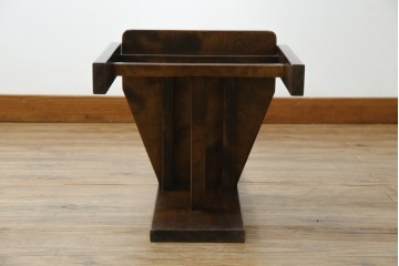 中古　美品　星野民芸(星野民藝)　丸抜き背板が印象的なダイニングチェア　(R-085823)