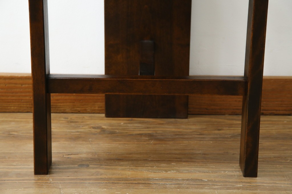 中古　美品　星野民芸(星野民藝)　丸抜き背板が印象的なダイニングチェア　(R-085823)