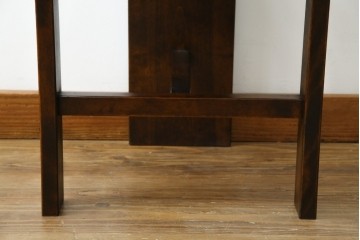 中古　美品　星野民芸(星野民藝)　丸抜き背板が印象的なダイニングチェア　(R-085823)