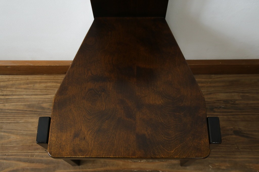 中古　美品　星野民芸(星野民藝)　丸抜き背板が印象的なダイニングチェア　(R-085823)