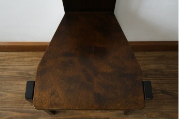 中古　美品　星野民芸(星野民藝)　丸抜き背板が印象的なダイニングチェア　(R-085823)