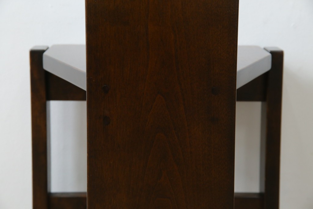 中古　美品　星野民芸(星野民藝)　丸抜き背板が印象的なダイニングチェア　(R-085823)