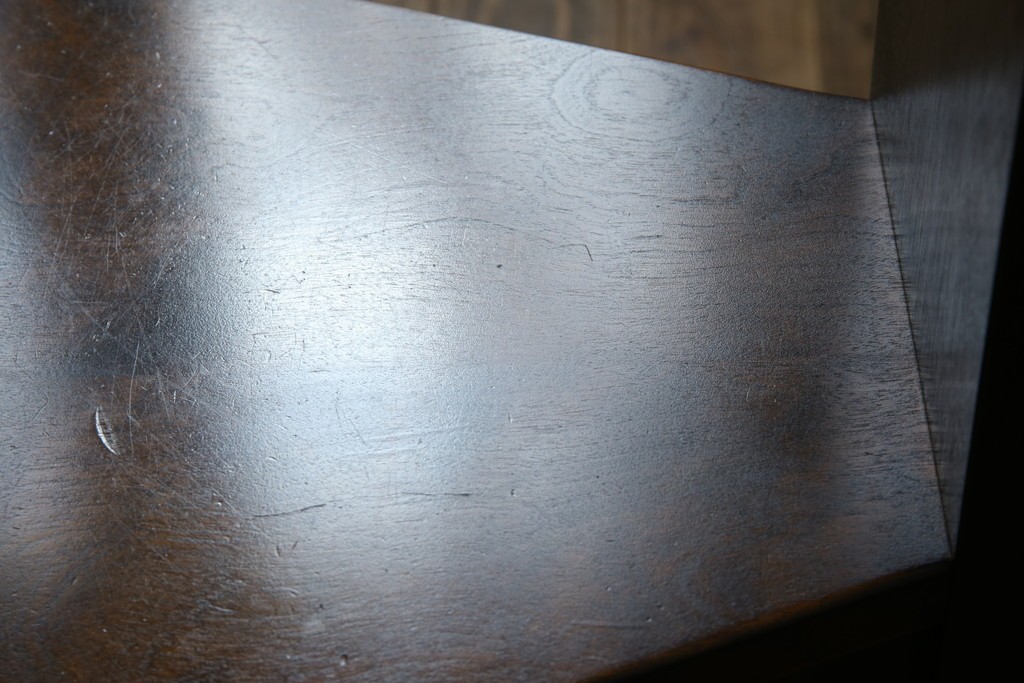 中古　美品　星野民芸(星野民藝)　丸抜き背板が印象的なダイニングチェア　(R-085823)