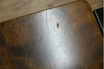 中古　美品　星野民芸(星野民藝)　丸抜き背板が印象的なダイニングチェア　(R-085823)