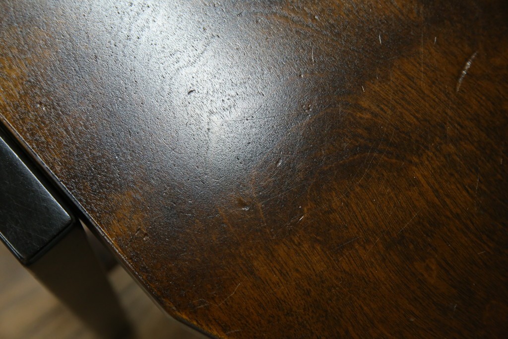 中古　美品　星野民芸(星野民藝)　丸抜き背板が印象的なダイニングチェア　(R-085823)