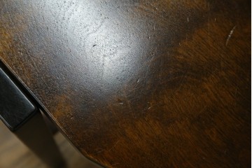 中古　美品　星野民芸(星野民藝)　丸抜き背板が印象的なダイニングチェア　(R-085823)