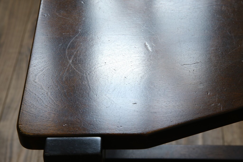 中古　美品　星野民芸(星野民藝)　丸抜き背板が印象的なダイニングチェア　(R-085823)